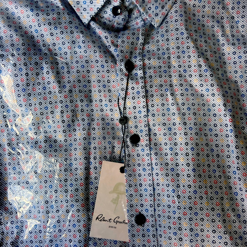 NWT Robert Graham XL Multi-Colored Button Down $168